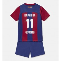 Barcelona Raphinha Belloli #11 Domaci Dres za djecu 2023-24 Kratak Rukav (+ Kratke hlače)